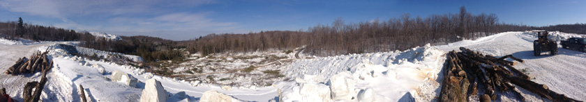 Wood cutting in winter